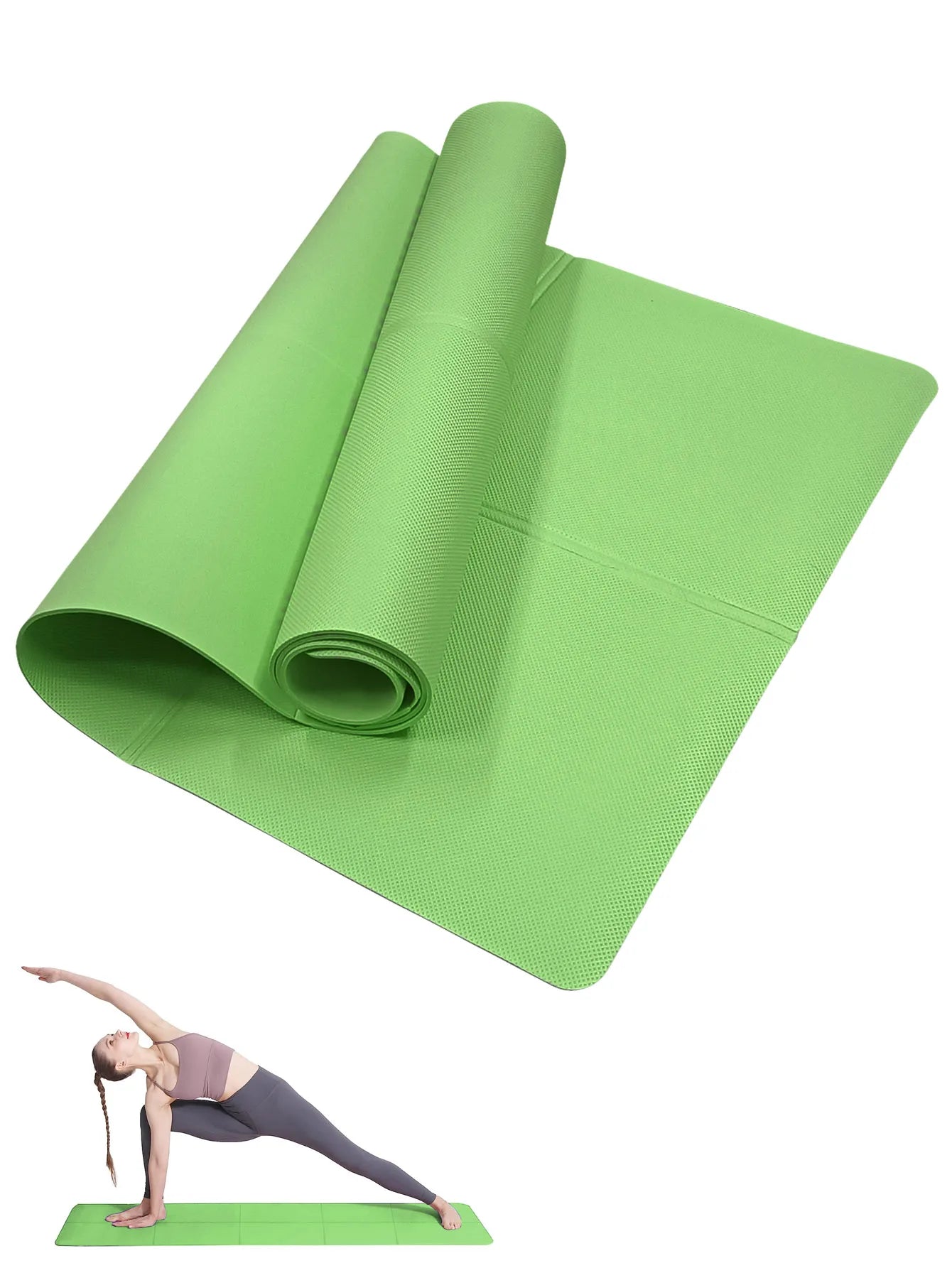 Yoga Mat Pilates Fitness Mat 3/4/6Mm Thicknes Non Slip Yoga Cushion Travel Fitness Exercise Pad for Women Home Gym Floor Workout