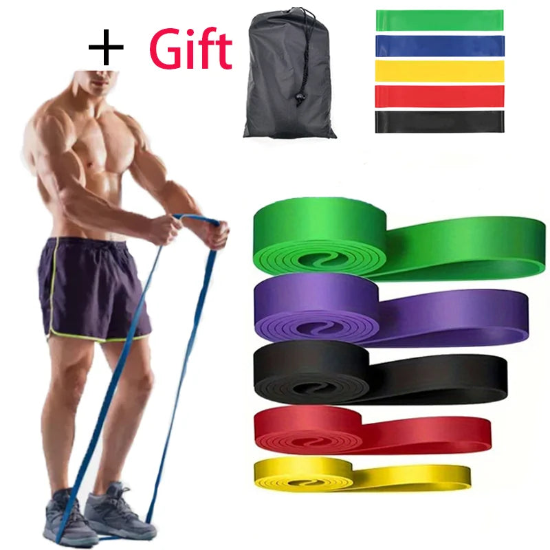 Resistance Bands Exercise Elastic Band Home Yoga Gym Equipment Accessories Sports Power Pull-Up Assist Band Bodybuilding