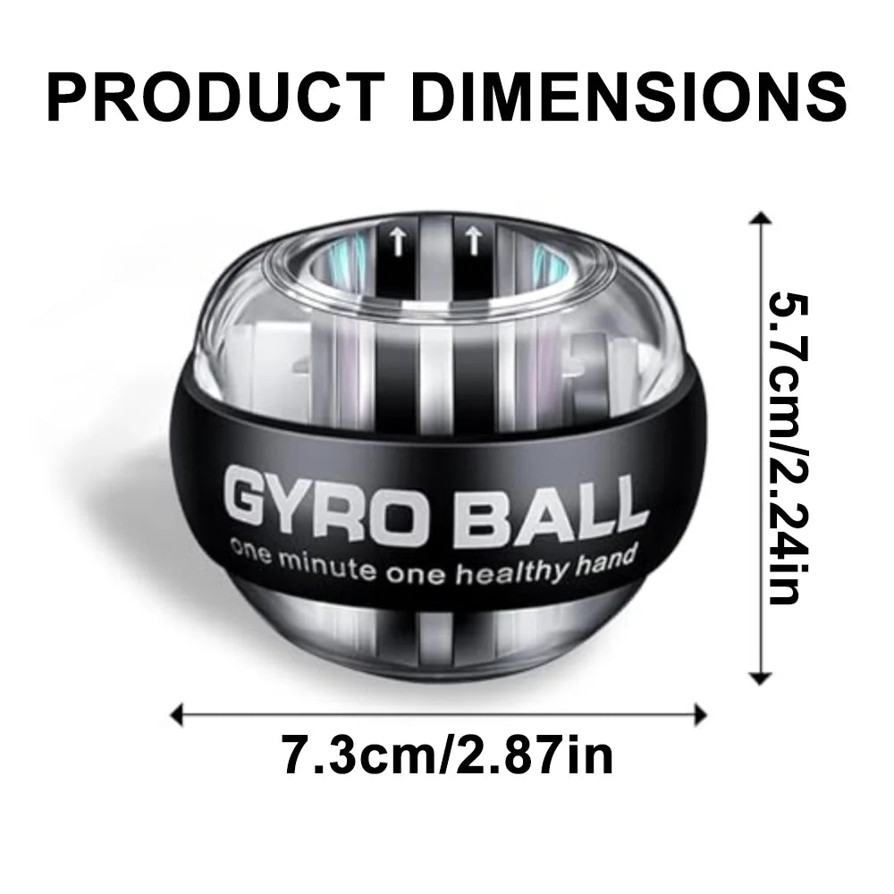 Gyro Ball Powerball Gyroscope Auto-Start for Wrist Forearm Exerciser Power Ball for Muscles Strengthening with 5 Colors LED