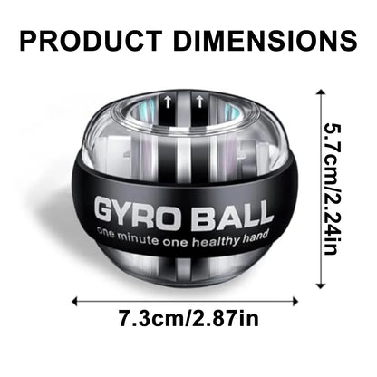 Gyro Ball Powerball Gyroscope Auto-Start for Wrist Forearm Exerciser Power Ball for Muscles Strengthening with 5 Colors LED