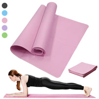 Yoga Mat Pilates Fitness Mat 3/4/6Mm Thicknes Non Slip Yoga Cushion Travel Fitness Exercise Pad for Women Home Gym Floor Workout