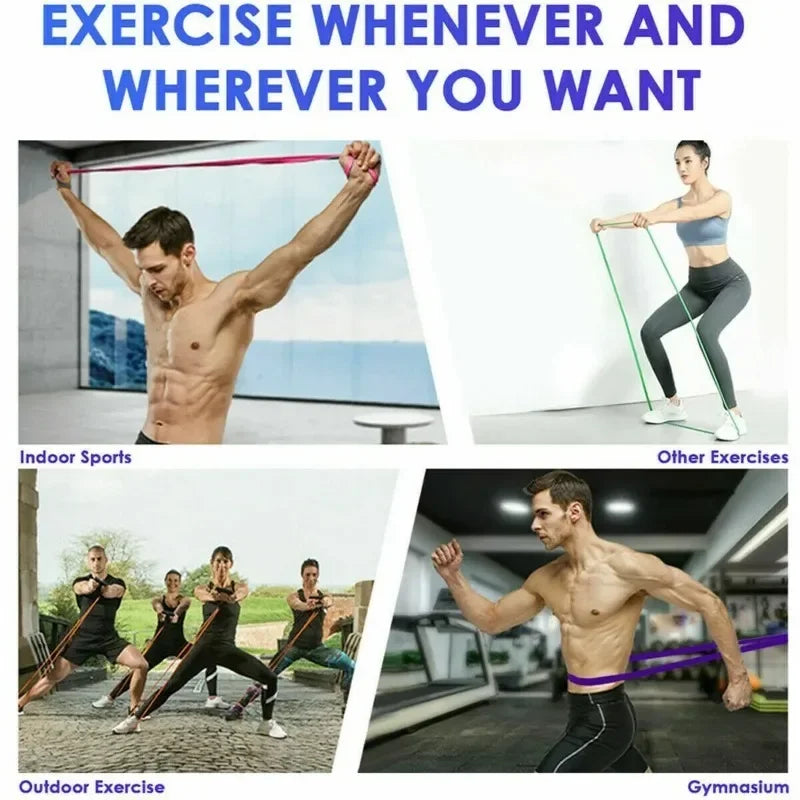 Resistance Bands Exercise Elastic Band Home Yoga Gym Equipment Accessories Sports Power Pull-Up Assist Band Bodybuilding