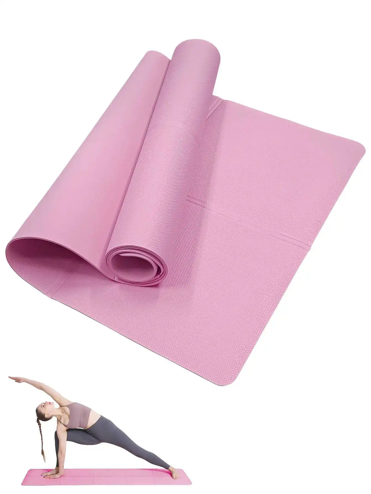 Yoga Mat Pilates Fitness Mat 3/4/6Mm Thicknes Non Slip Yoga Cushion Travel Fitness Exercise Pad for Women Home Gym Floor Workout