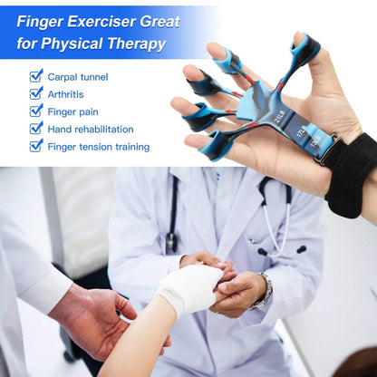Finger Gripper Exerciser with 6 Resistant Levels Recovery Physical Tools Hand Strengthener for Patient