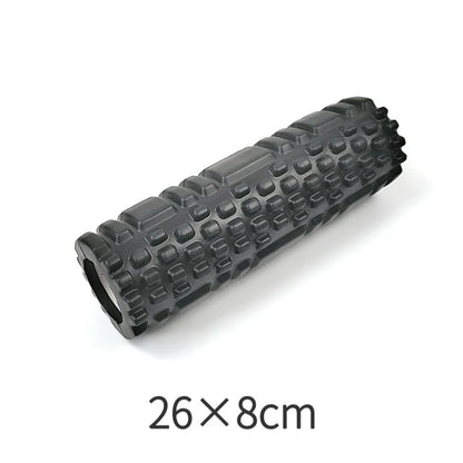 Hollow foam massage roller for muscle relief, yoga, physiotherapy, and rehab.