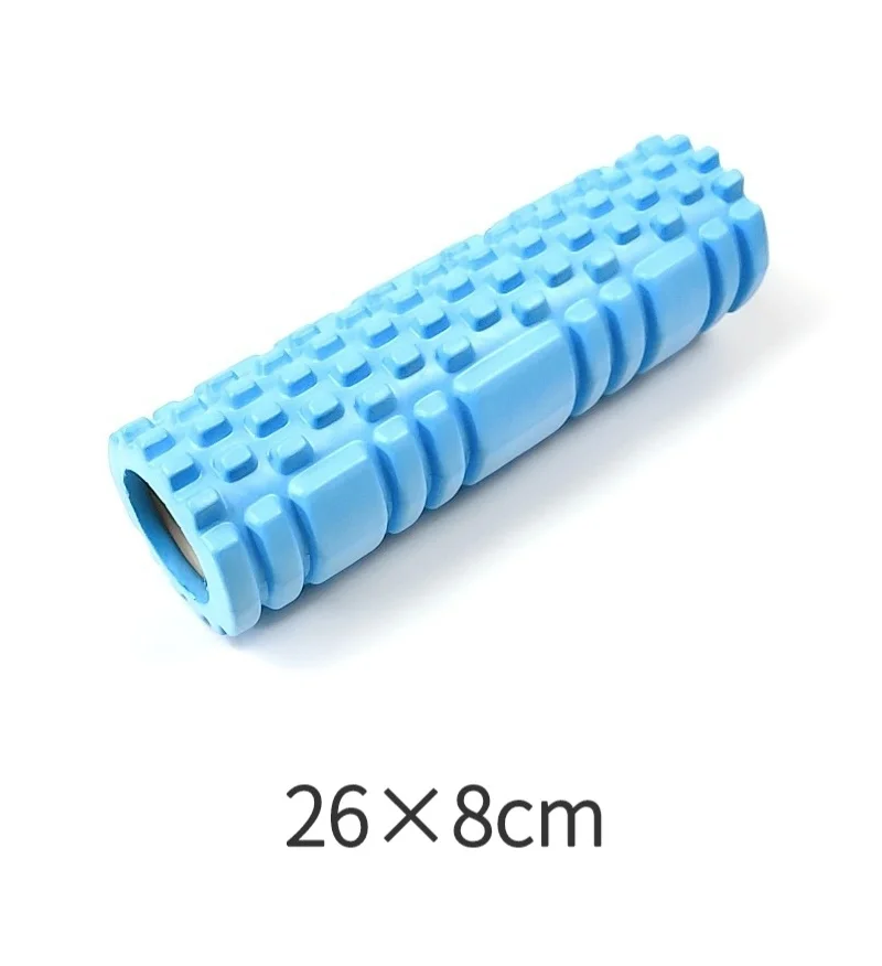 Hollow foam massage roller for muscle relief, yoga, physiotherapy, and rehab.