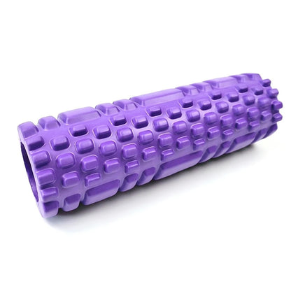 Hollow foam massage roller for muscle relief, yoga, physiotherapy, and rehab.